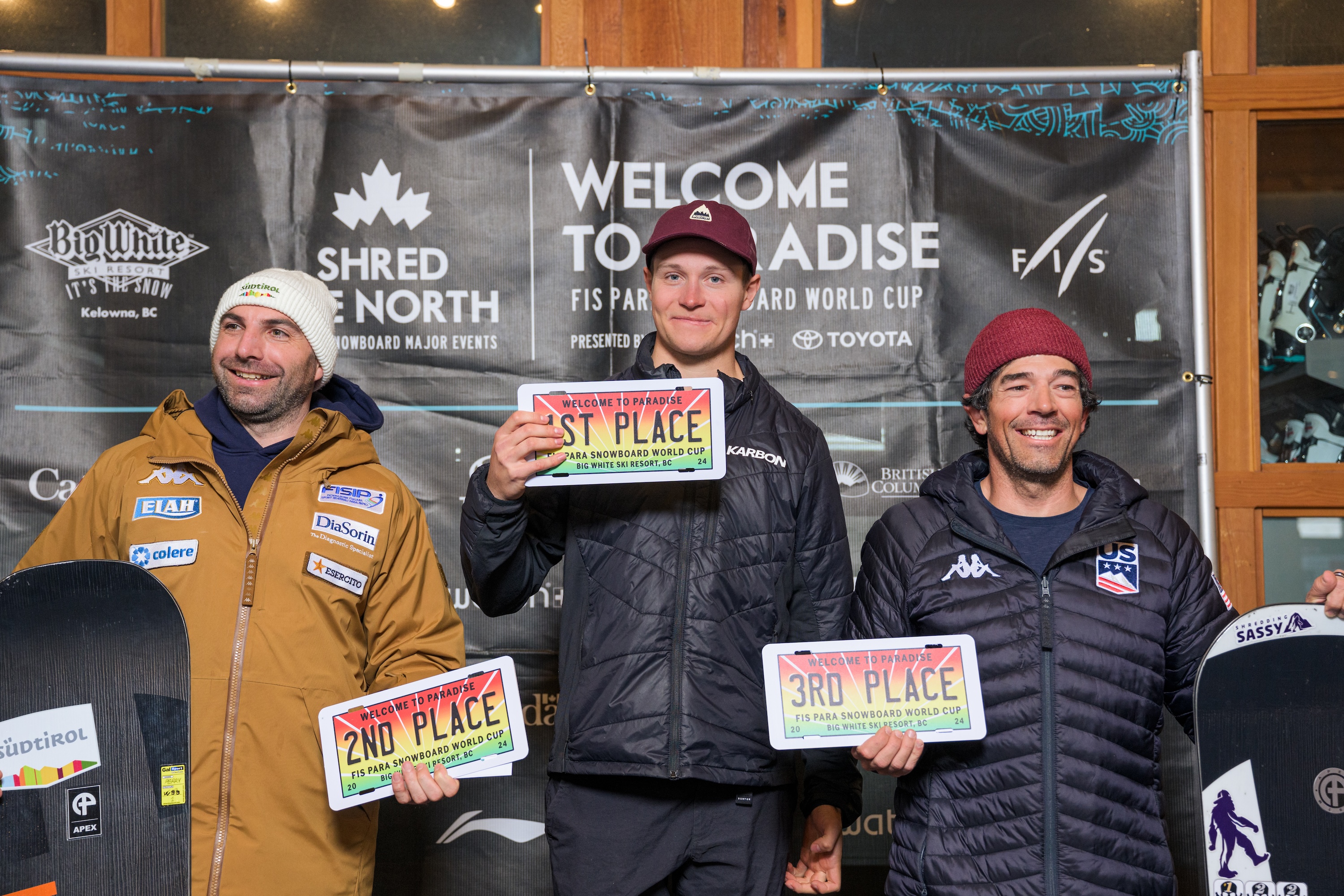 Keith Gabel on the podium in Big White