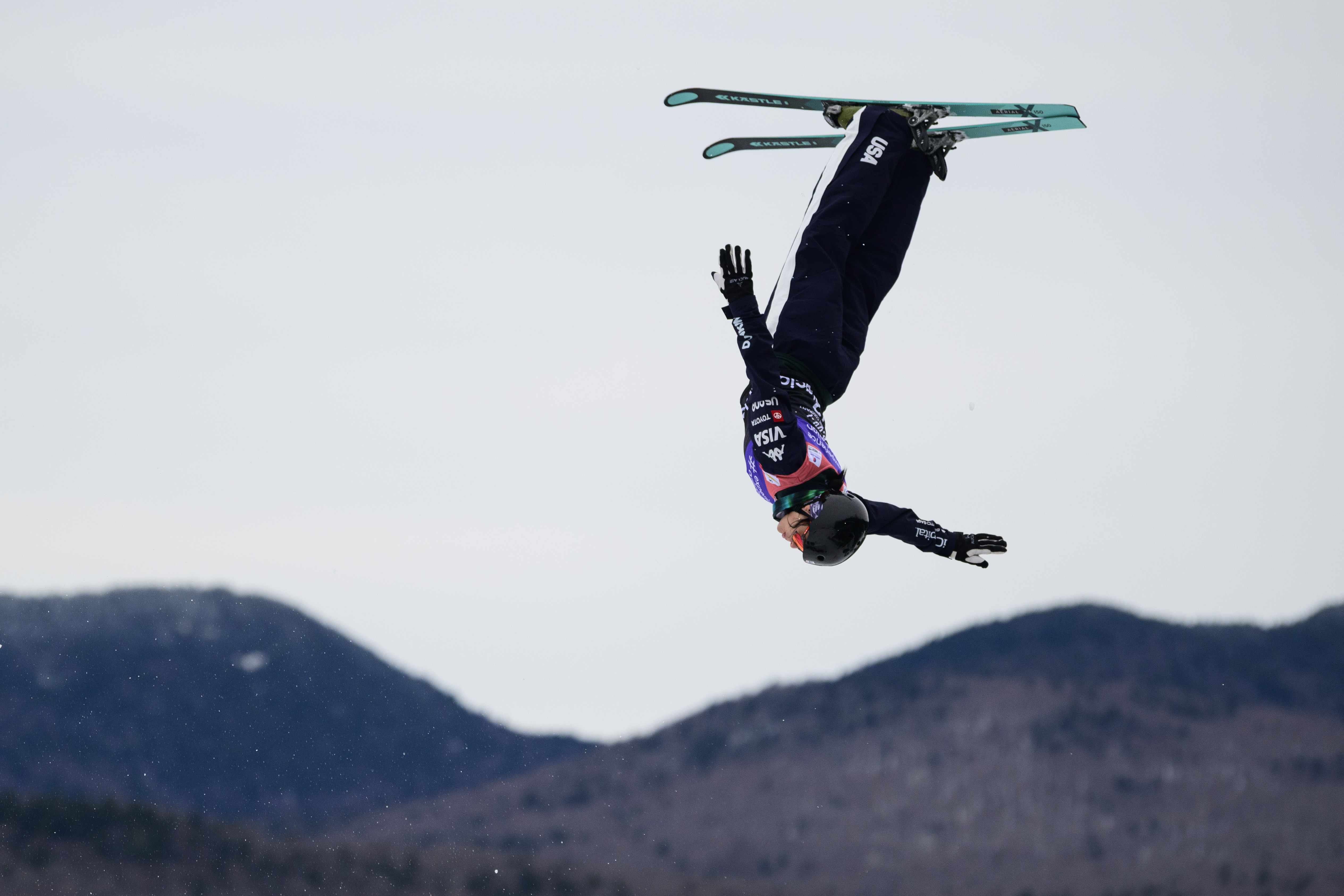 Dani Loeb mid air in Lake Placid, New York