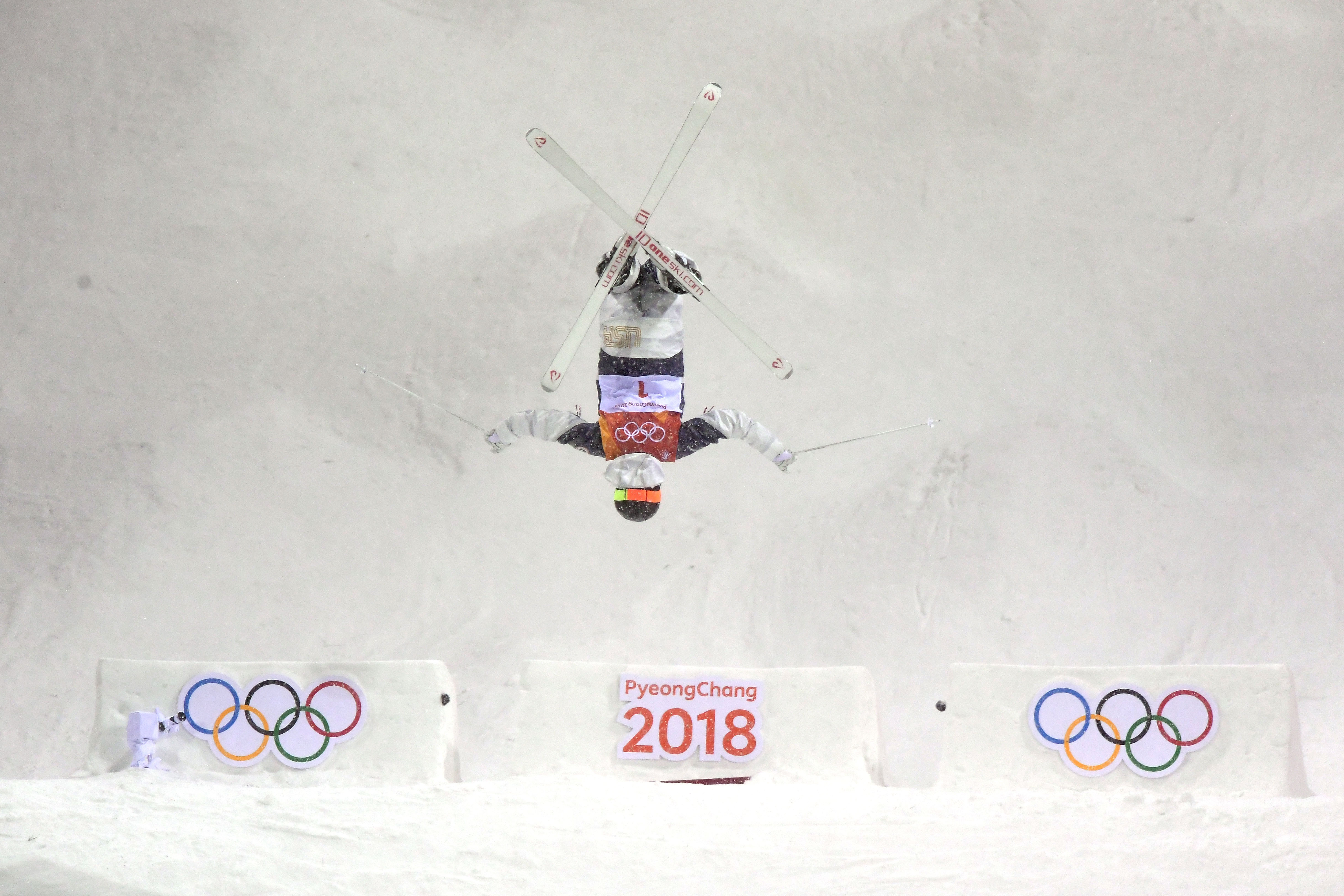Jaelin Kauf finished seventh in the moguls finals Sunday night at the 2018 Olympic Winter Games at Phoenix Snow Park. (Getty Images - David Ramos)
