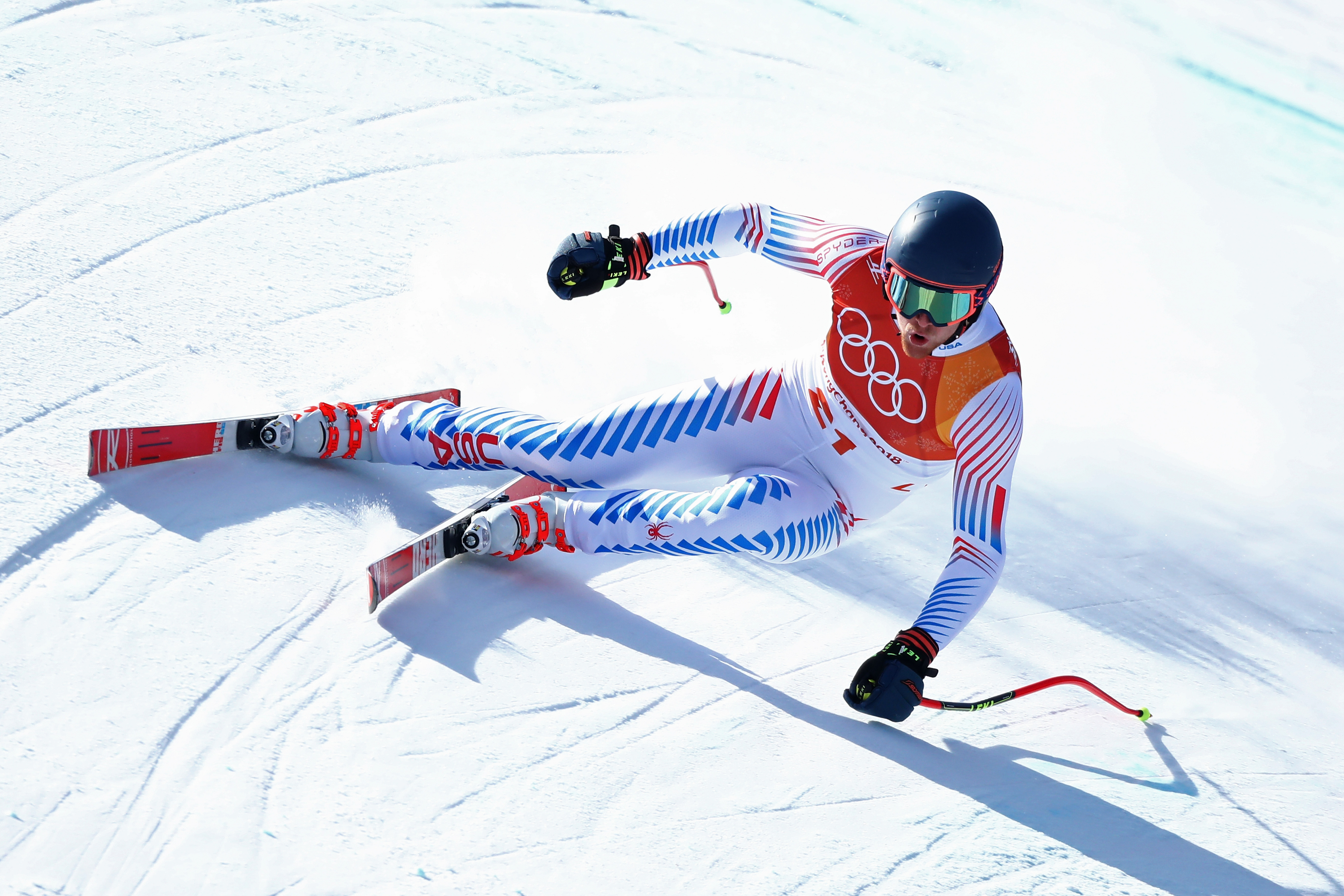 Ryan Cochran-Siegle led Team USA in 14th in super-G Friday at the Jeongseon Alpine Centre. (Getty Images - Alexander Hassenstein)