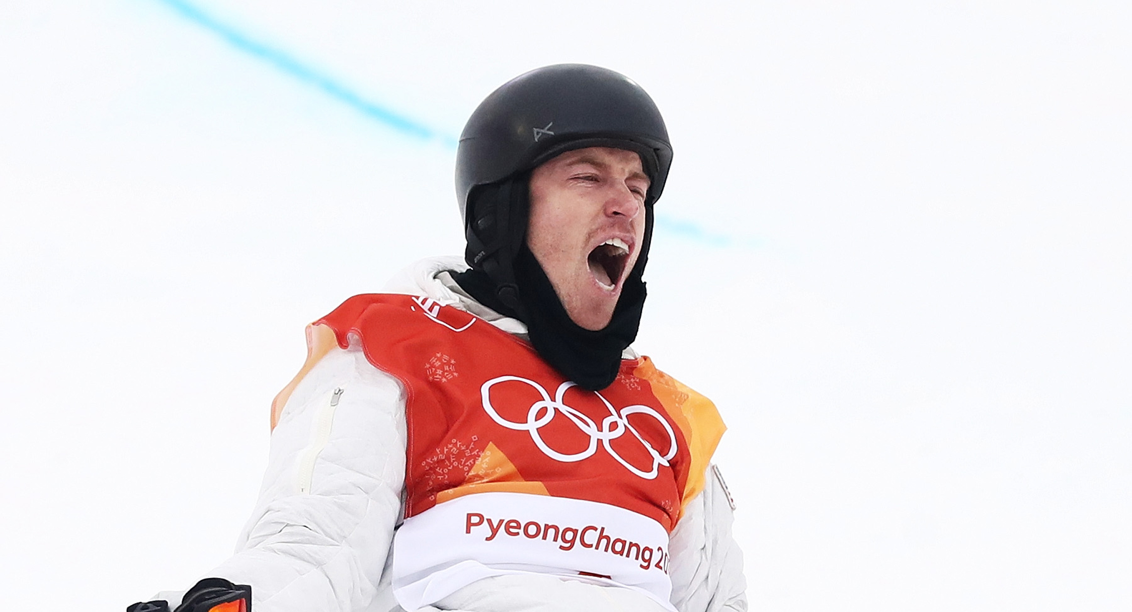 Shaun White celebrates after his third run at the halfpipe at Phoenix Snow Park. (Getty Images - Cameron Spencer)