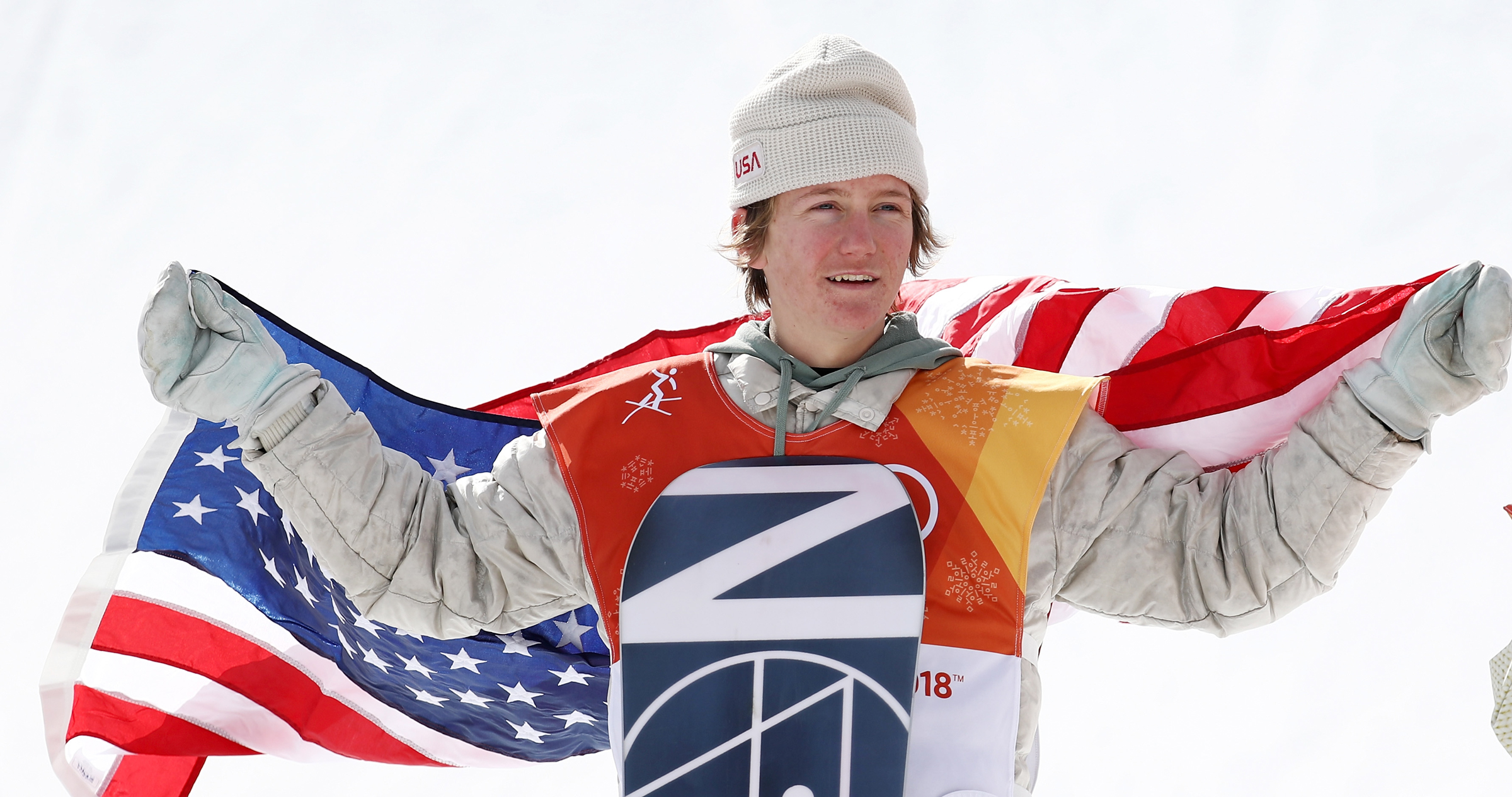 Red Gerard won the gold medal in slopestyle snowboarding Sunday at the 2018 Olympic Winter Games at Phoenix Snow Park in Pyeongchang-gun, South Korea. (Getty Images - Clive Rose)