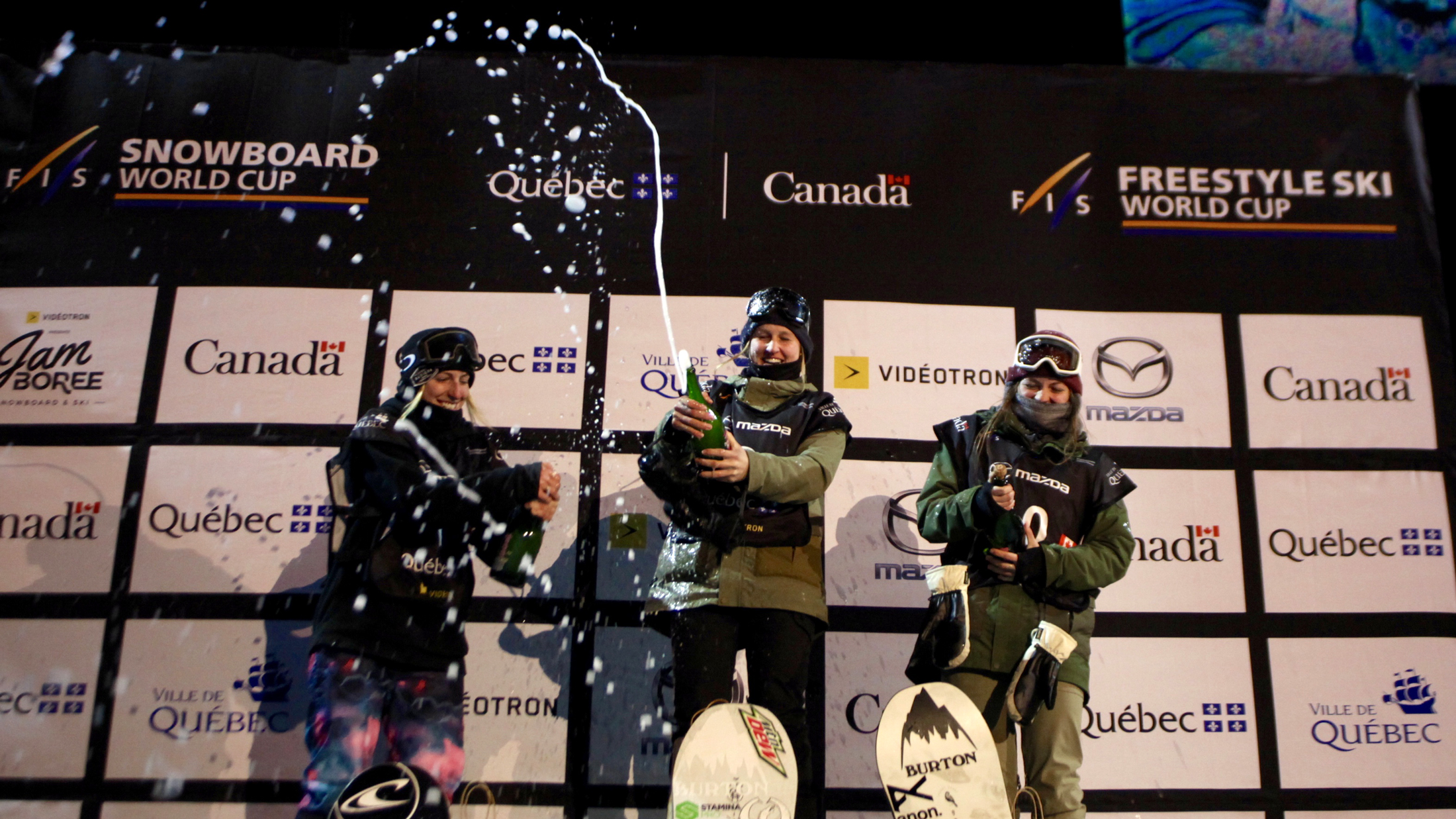 Julia Marino won the final World Cup big air vent of the season Saturday night in Quebec City (FIS)