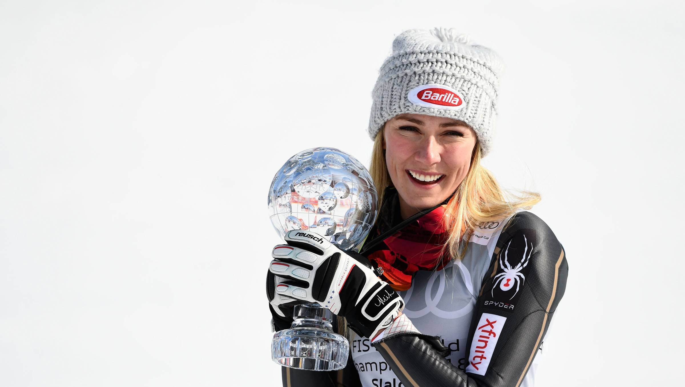 Mikaela Shiffrin fifth slalom globe.