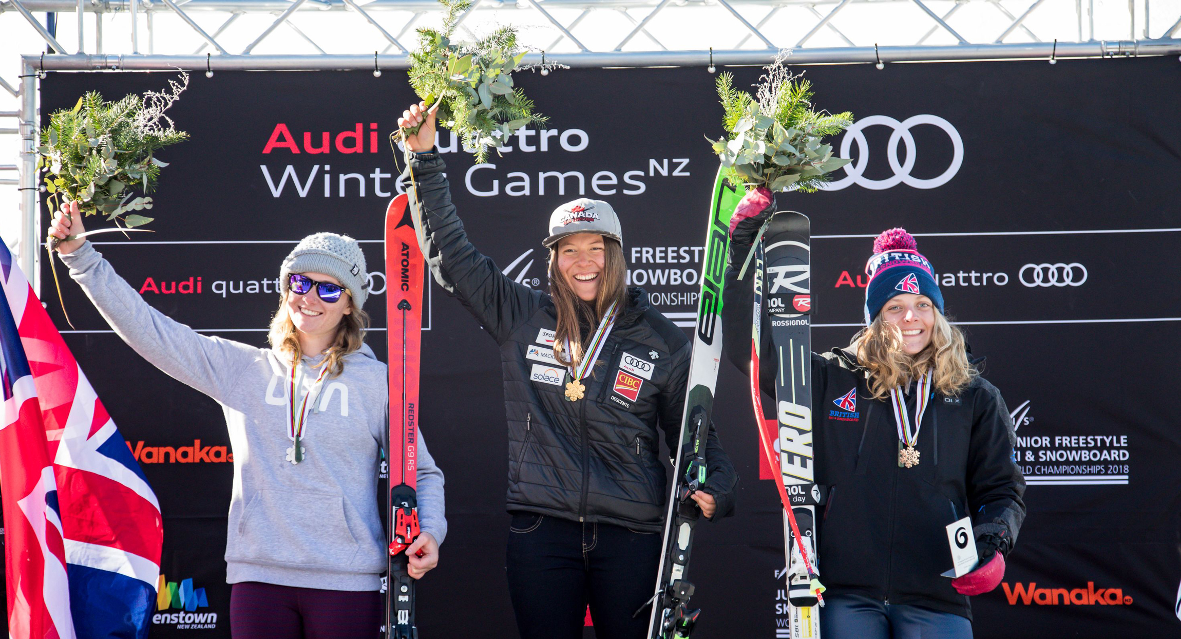 Women's Ski Cross Podium