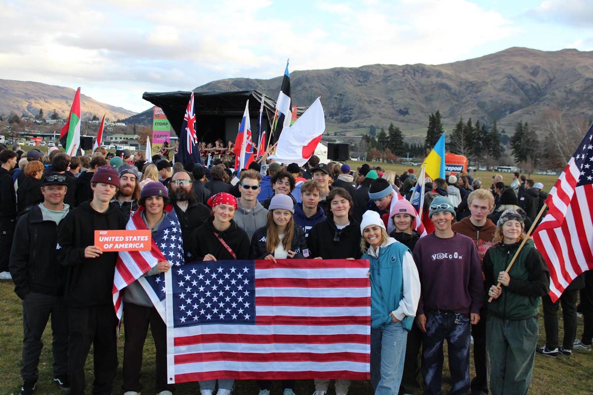 U.S. athletes at the 2023 Park & Pipe Junior World Championship in Cardrona, NZ. 