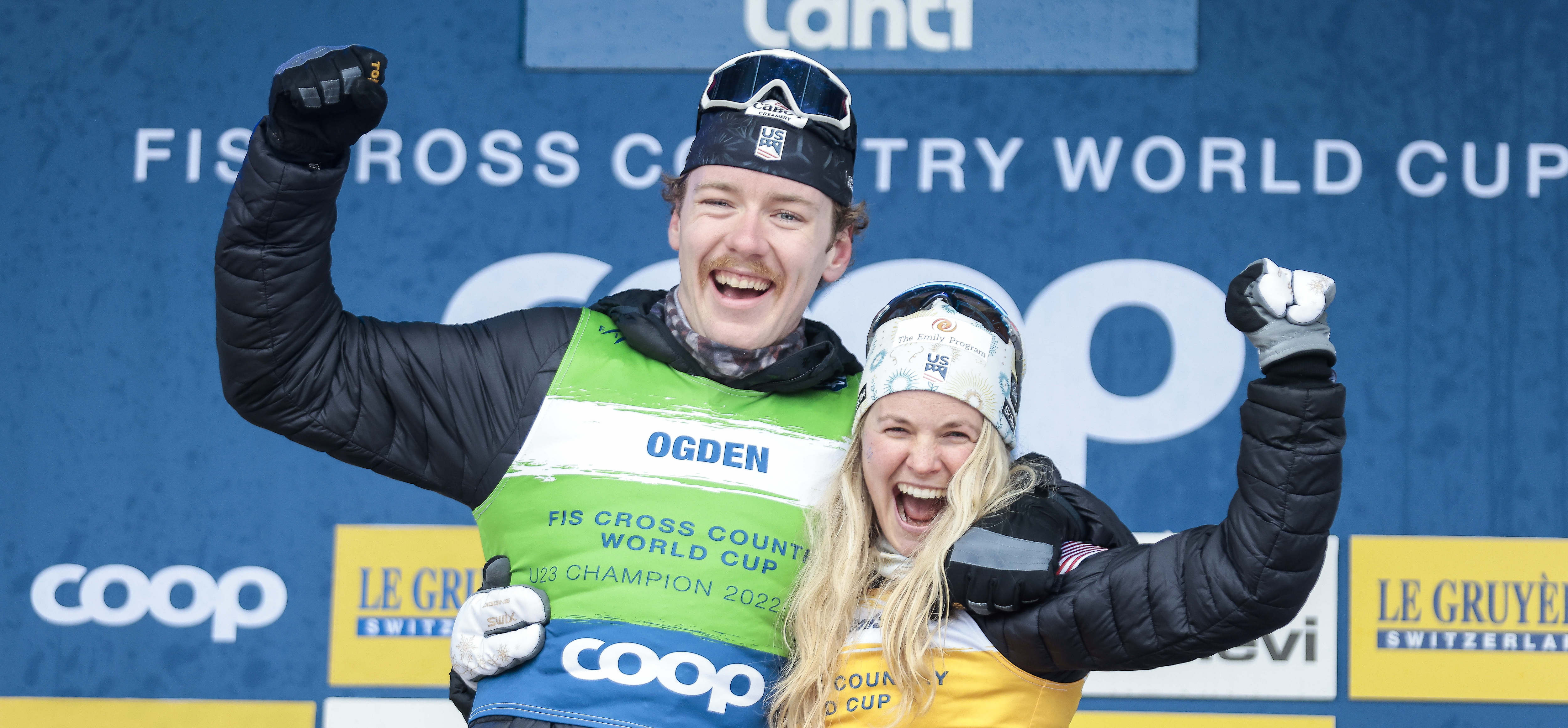 Ben Ogden and Jessie Diggins