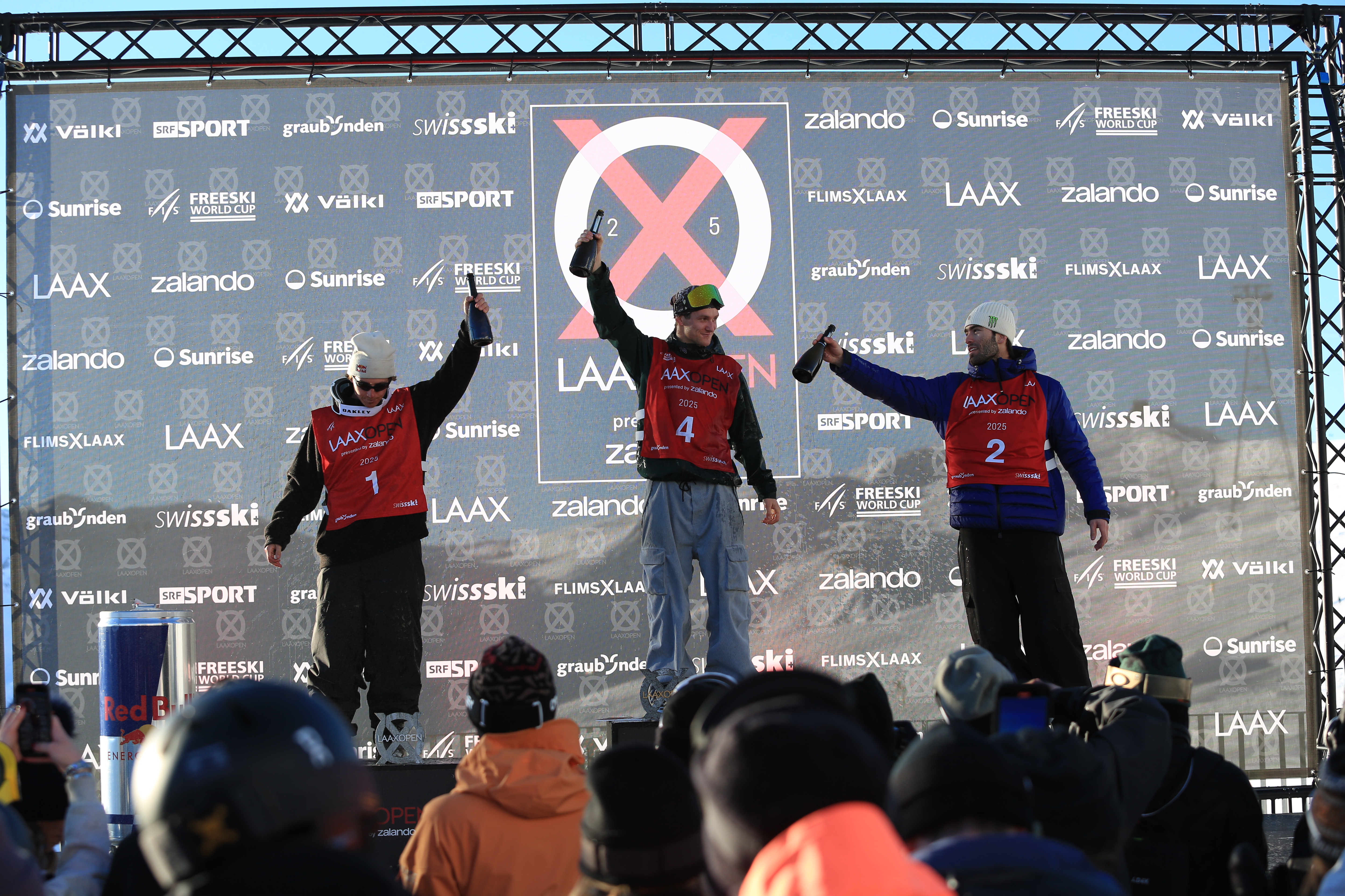 Forehand, Ruud, Hall celebrating on the podium