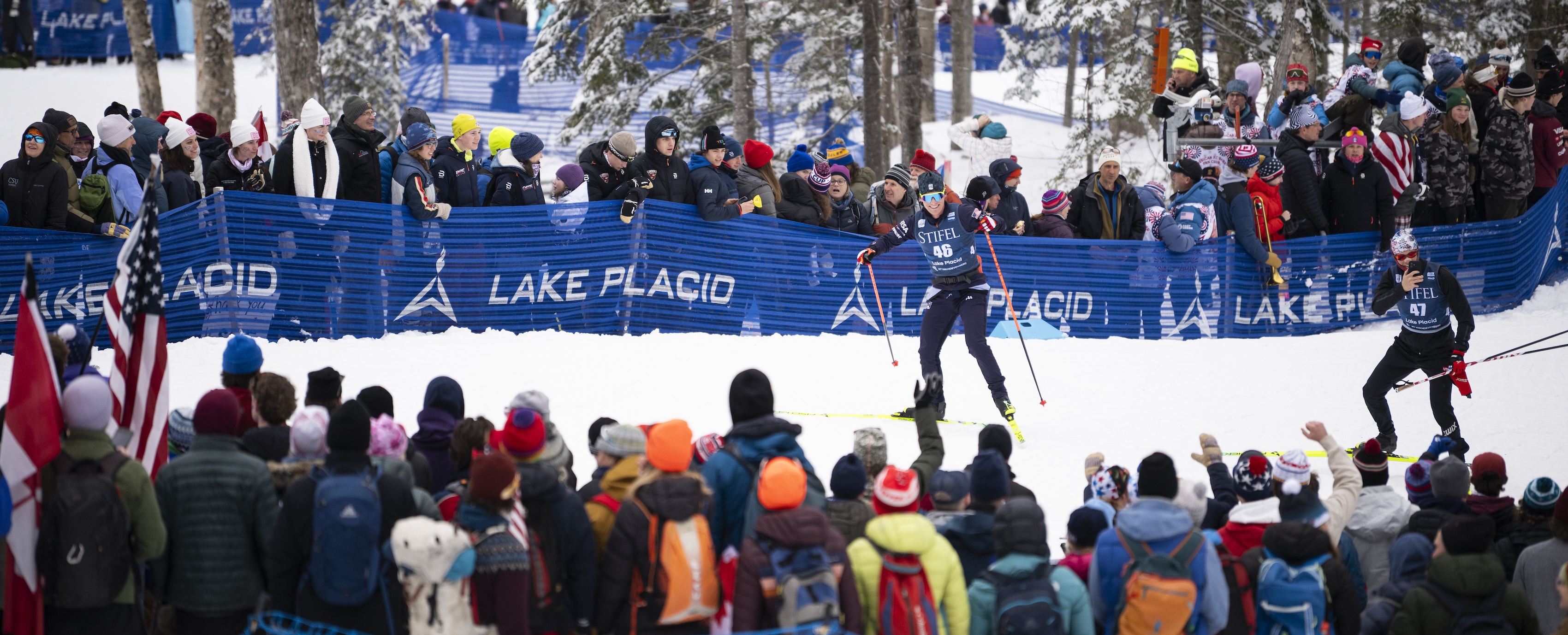 two athletes in lake placid new york