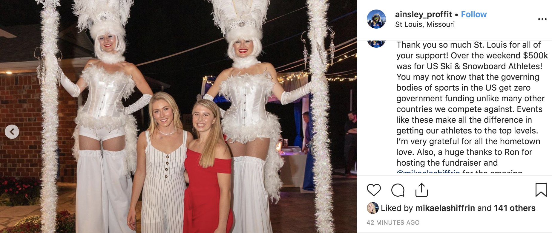 Ainsley Instgram Post