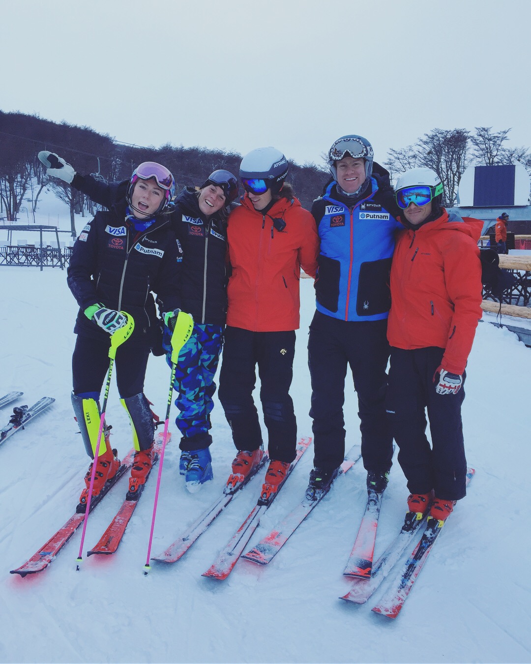 Mikaela Shiffrin and Team in Cerro Castor