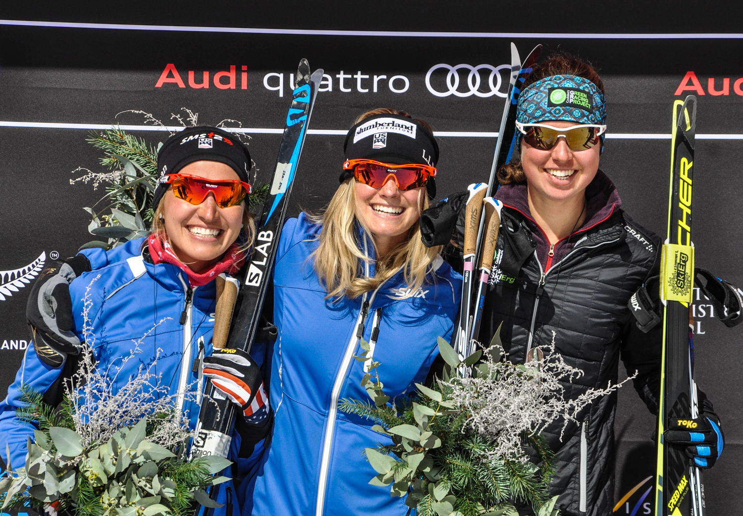 Women's podium