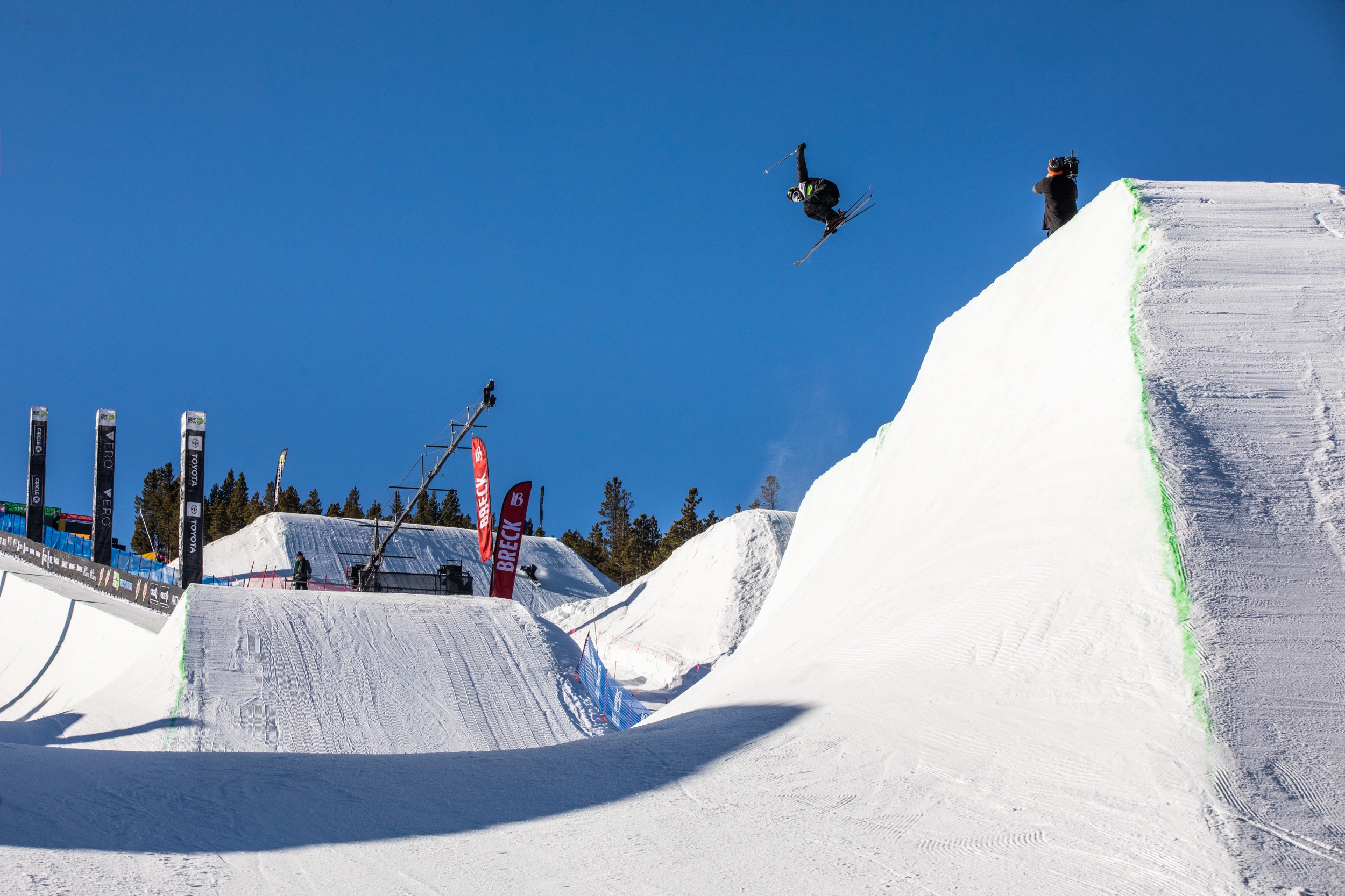 Aaron Blunck in the halfpipe.