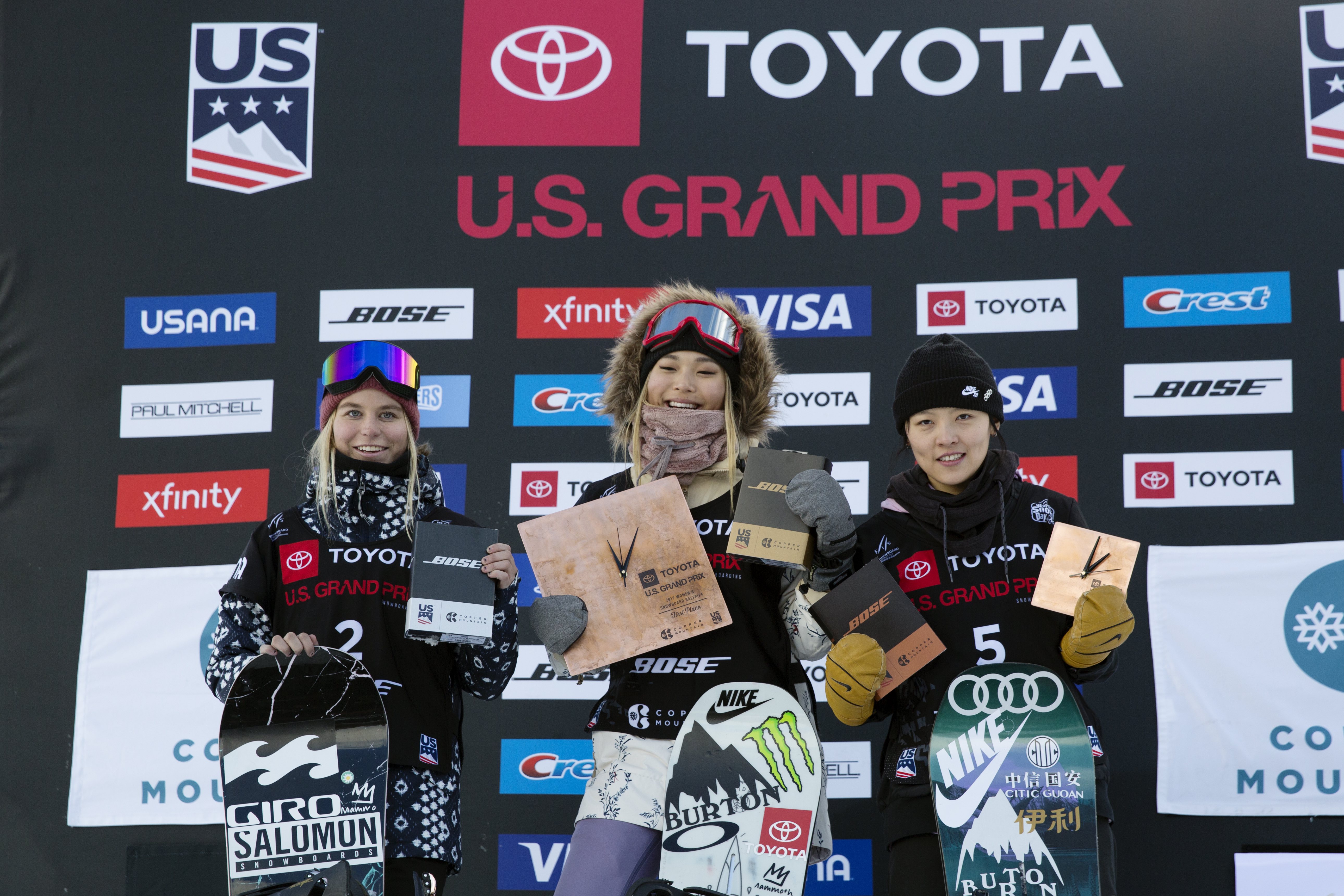 Women's Podium at U.S. Grand Prix.