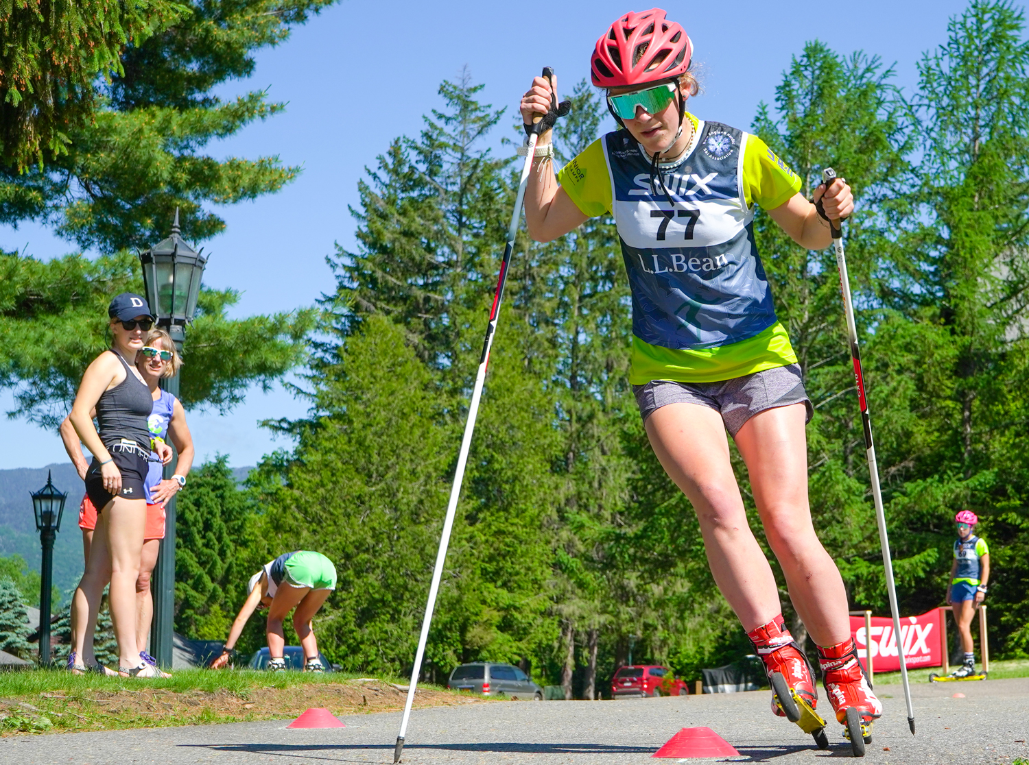 Skill work at the Lake Placid camp. 