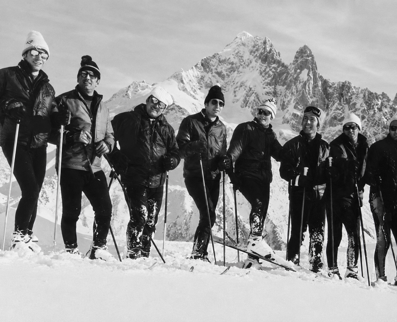 French Athletes Coaches 1968 Mt Blanc