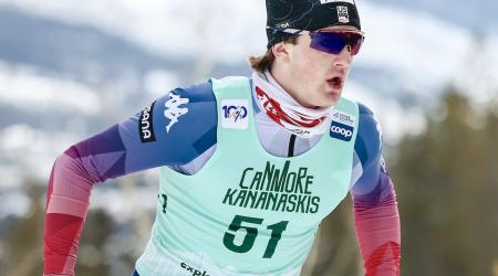 Murphy Kimball skiing in Canmore, Candada