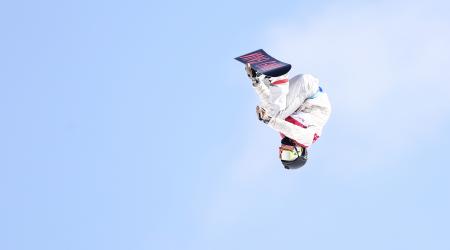 Jamie Anderson jumped to a silver medal in the first Olympic snowboard big air competition at Phoenix Snow Park. (Getty Images - Lars Baron)