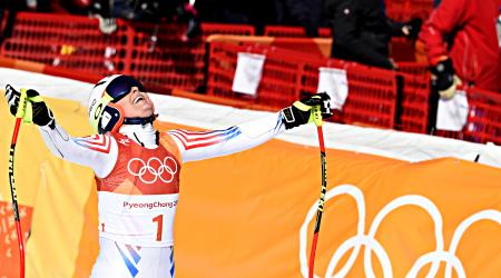 Lindsey Vonn wonders what could have been after crossing the finish line in the super-G. (Getty Images/Agence Zoom - Alain Grosclaude)