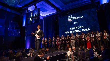 Jonny Moseley introduces athletes at last year's New York Gold Medal Gala.