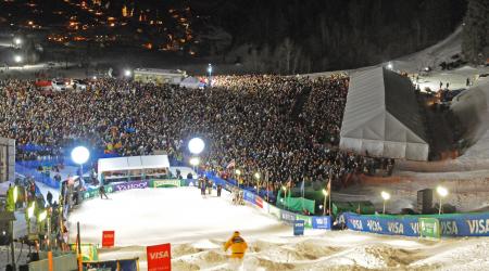 A massive crowd packed into Deer Valley Resort in 2010.