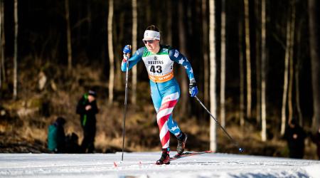 Rosie Brennan finished 18th in Saturday's 10k classic in Lahti, Finland. (www.nordicfocus.com. © Modica/NordicFocus)