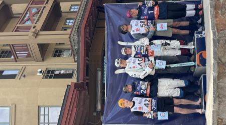 dual moguls podium