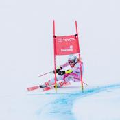 Nina O'Brien won the super-G at the Toyota U.S. Alpine Championships in Sun Valley, Idaho, Friday. (Oliver @oliverguyphoto // Oliver Guy Photo)