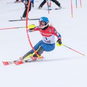 Nina O'Brien won her third U.S. National title in three separate disciplines with her slalom victory Saturday in Sun Valley, Idaho (Oliver @oliverguyphoto // Oliver Guy Photo)
