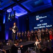Jonny Moseley introduces athletes at last year's New York Gold Medal Gala.