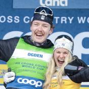 Ben Ogden and Jessie Diggins