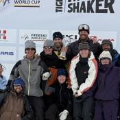 The Stifel U.S. Freeski Team accepting the 2024-25 Nations Cup